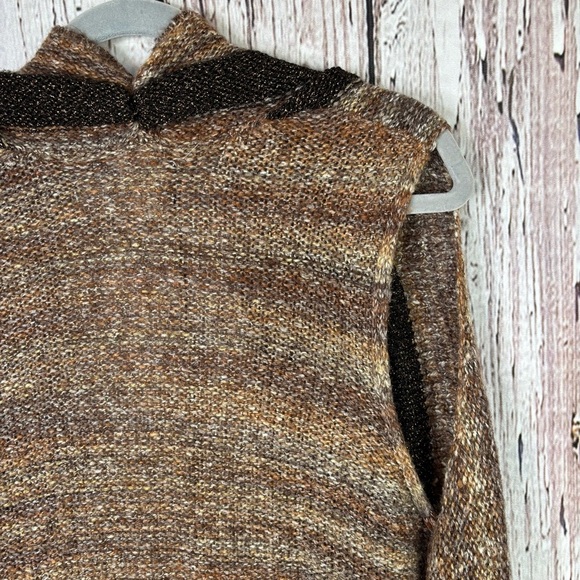 Chico’s 2 | Large Chic Texture Randall Sweater Vest Chestnut Brown Sleeveless - Picture 7 of 11